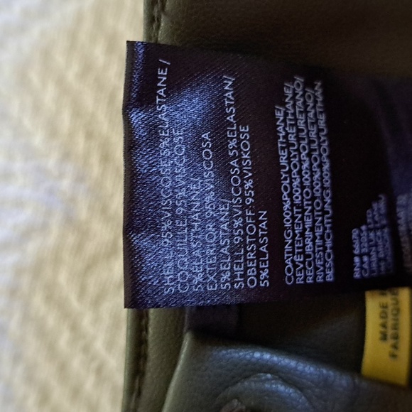 NWOT Anthropologie Maeve Women Colette Faux Leather Green Crop Wide Leg Pants 29 - Picture 9 of 9